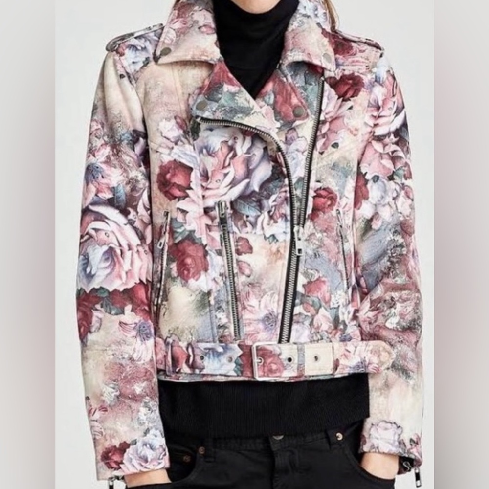 Zara Moto jacket w/ belt - Picture 8 of 9